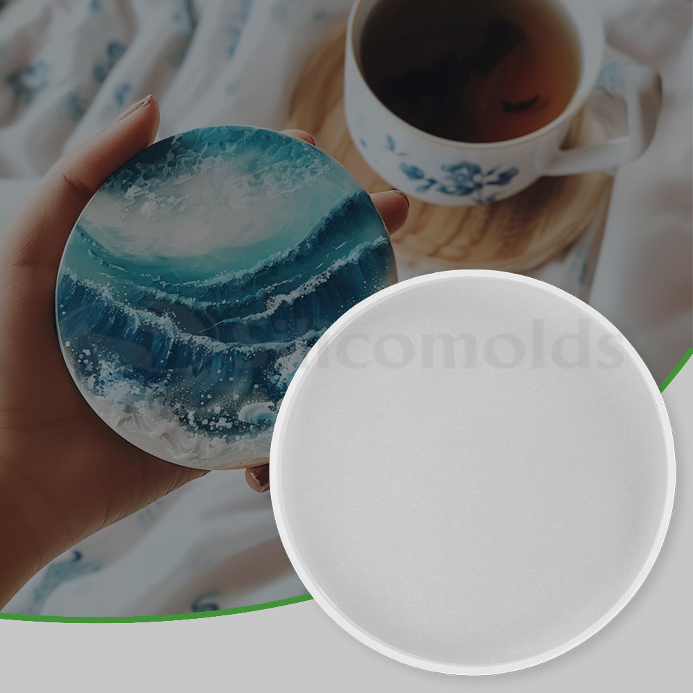 SILICOMOLDS - 6" X 10mm ROUND COASTER MOLD - URP185-RM